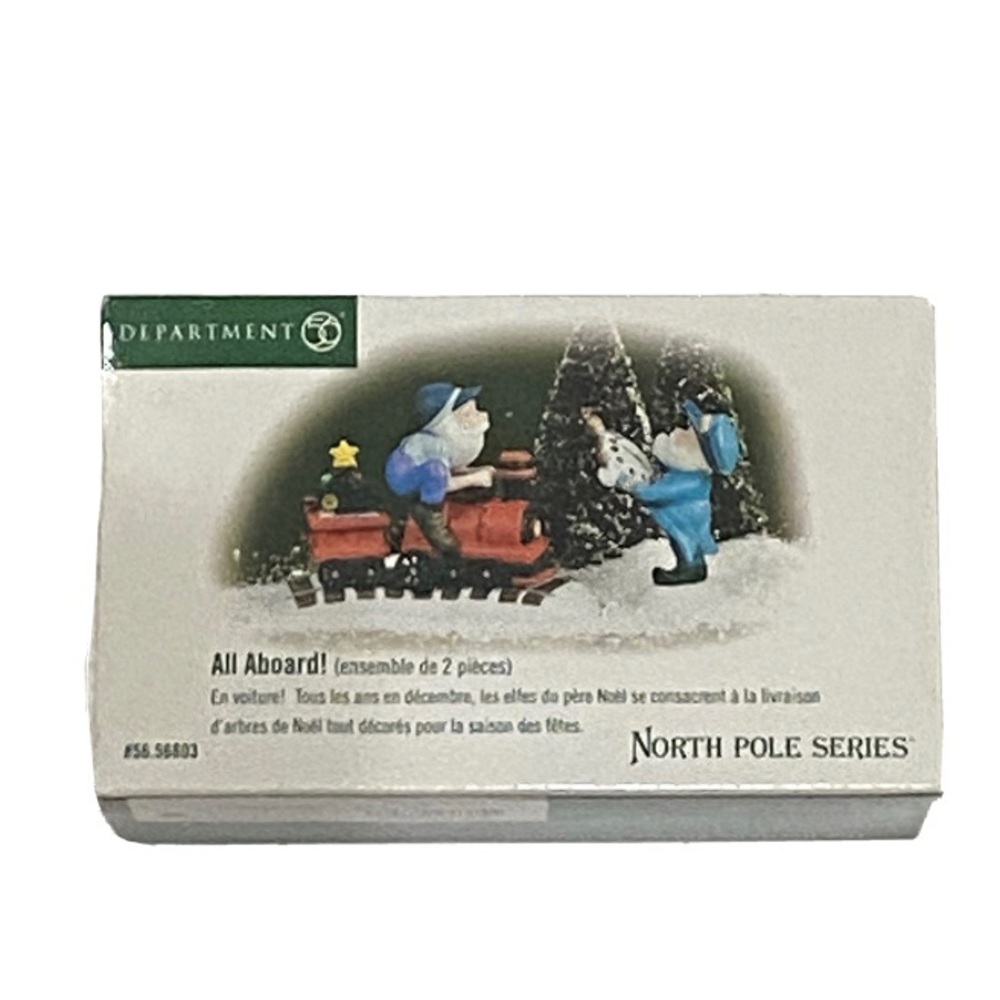 Department 56 North Pole Series All Aboard Set - Red, Blue, White